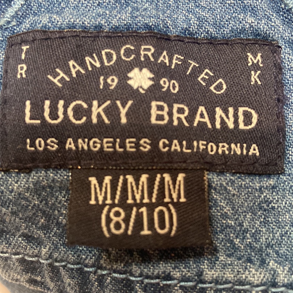 NWT Lucky Brand Size M 8-10 Jean Jumper Dress - Picture 8 of 9